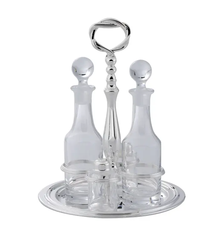 Silver-Plated Round Cruet