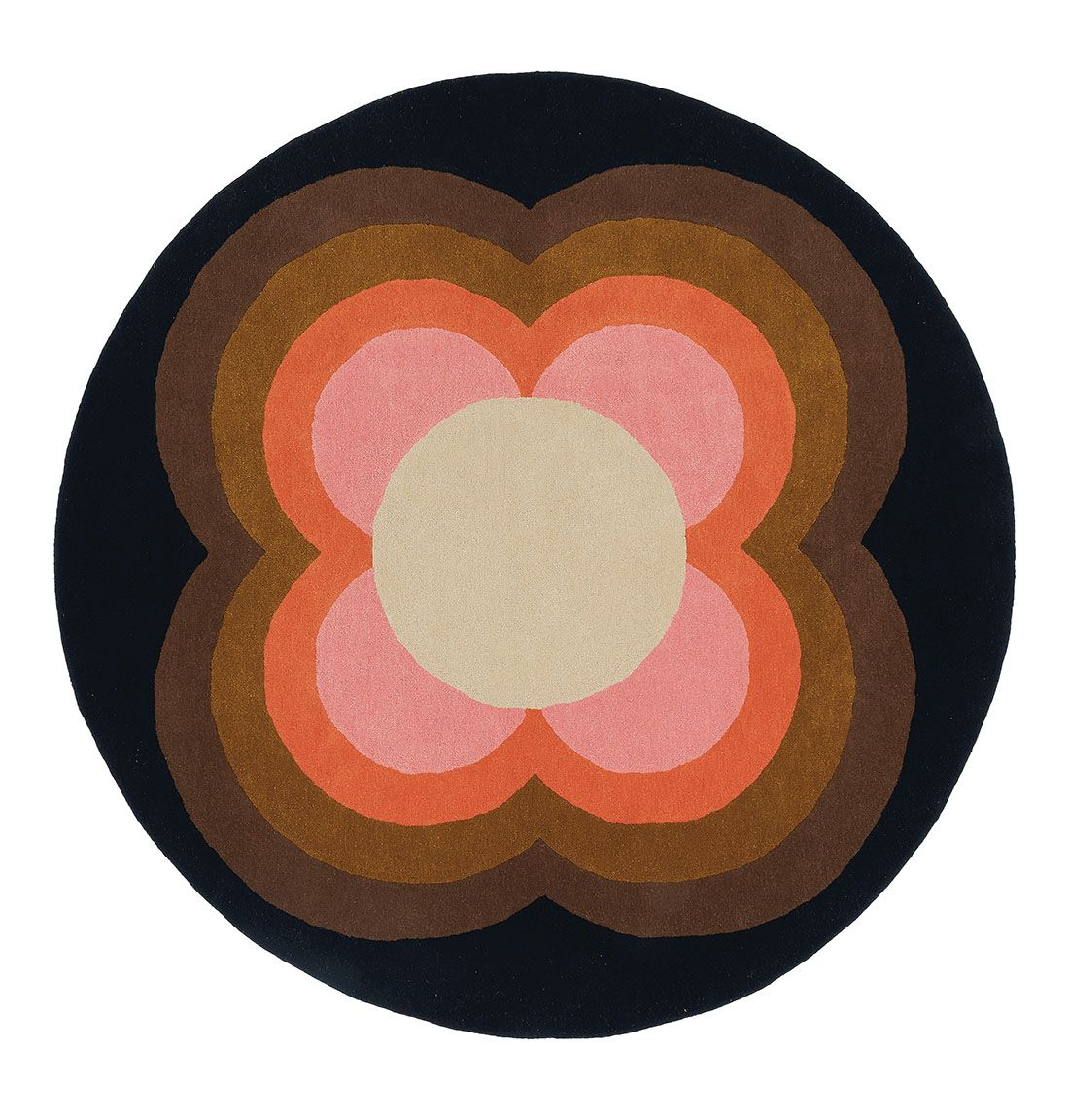 Sunflower Pink Circle Hand-Tufted Rug