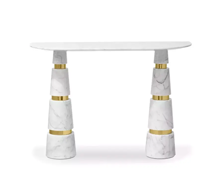 Avalanche Carrara Marble Console