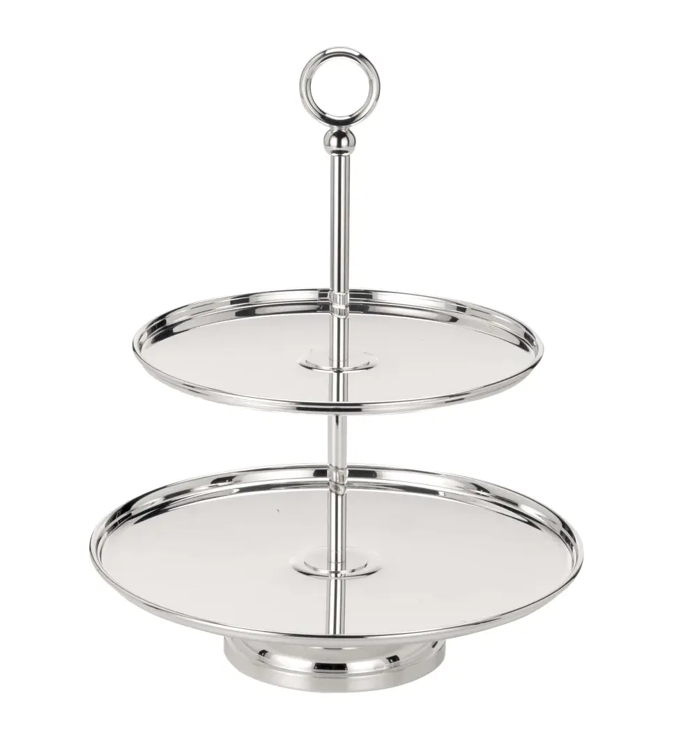 Two-Plate Silver-Plated Fruit Stand