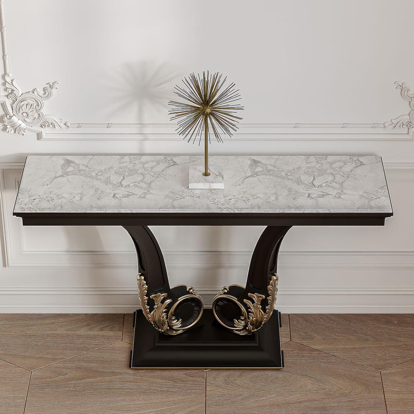 Marble-Top Console Table