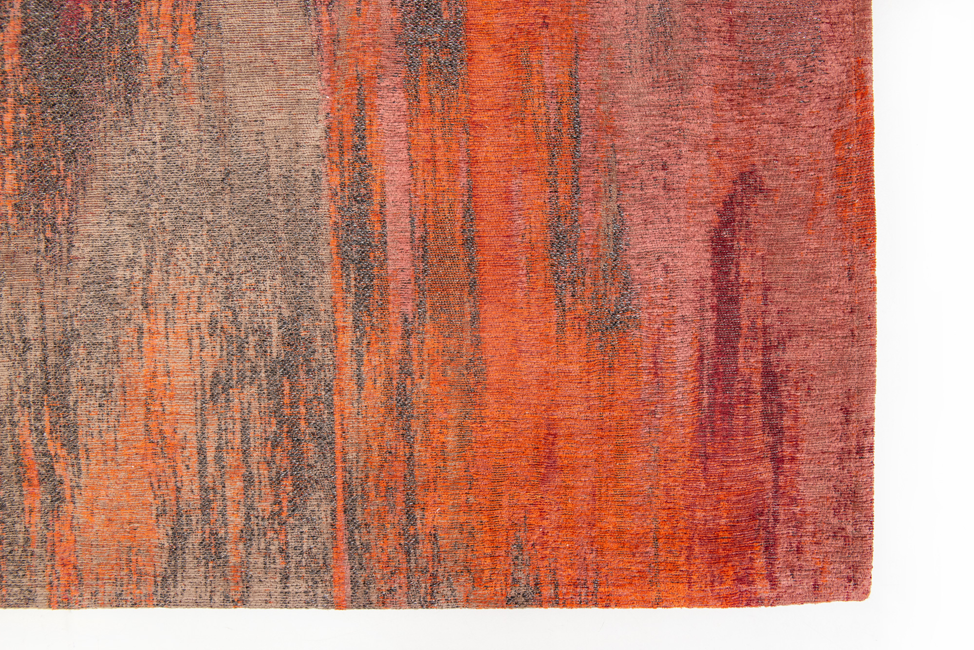 Abstract Red Belgian Rug