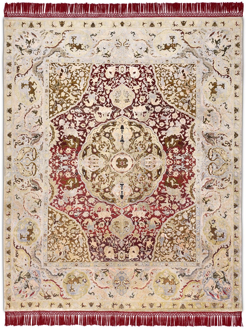 Gold Hand Knotted Rug