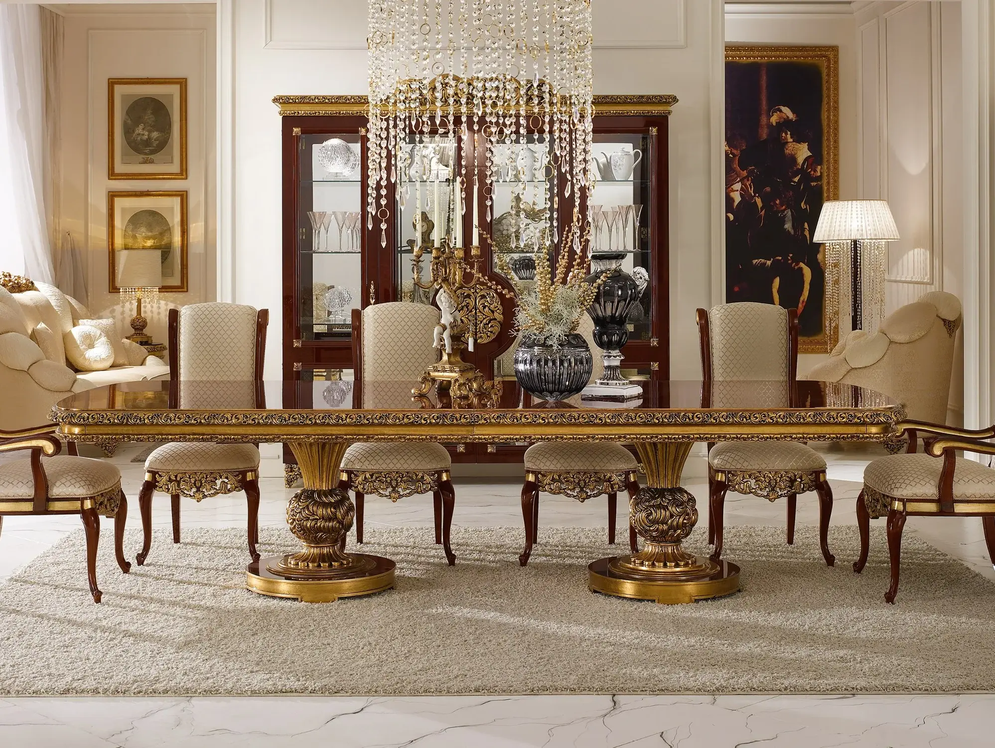 Elegance Classic Dining Table | Configuration: Expandable