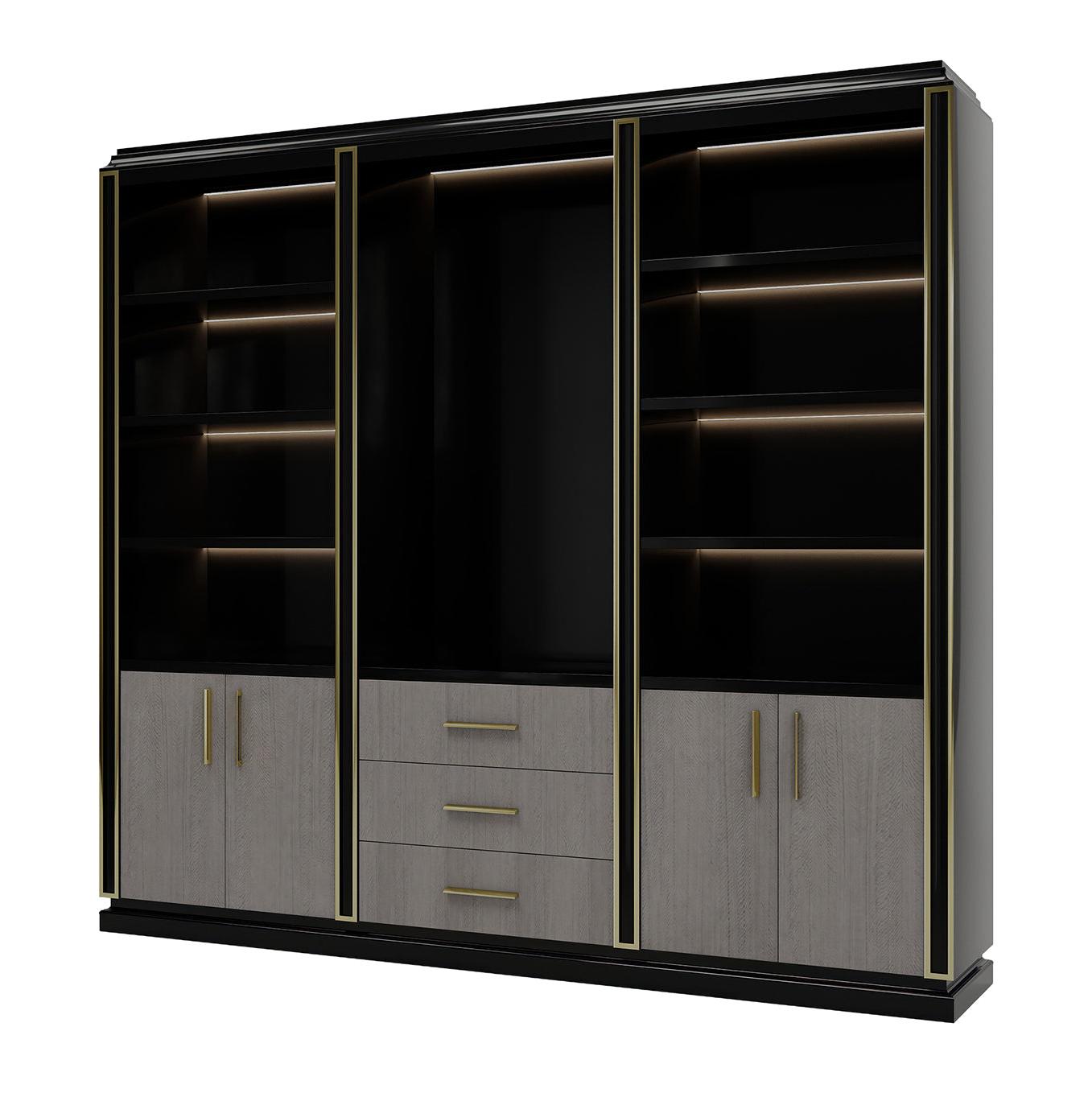 Bookcase with Wooden Doors