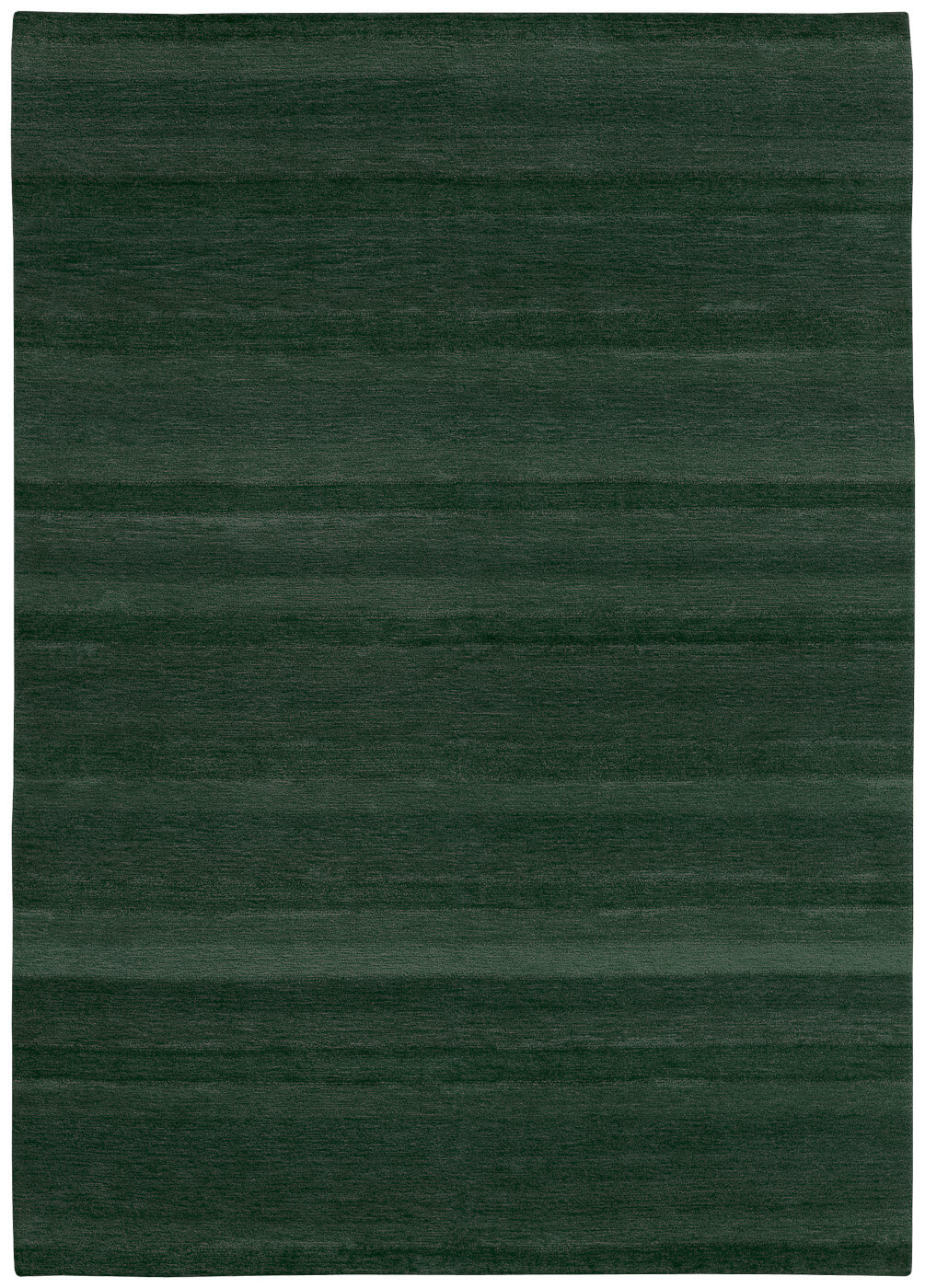 Hand-Knotted Wool Green Stripes Rug