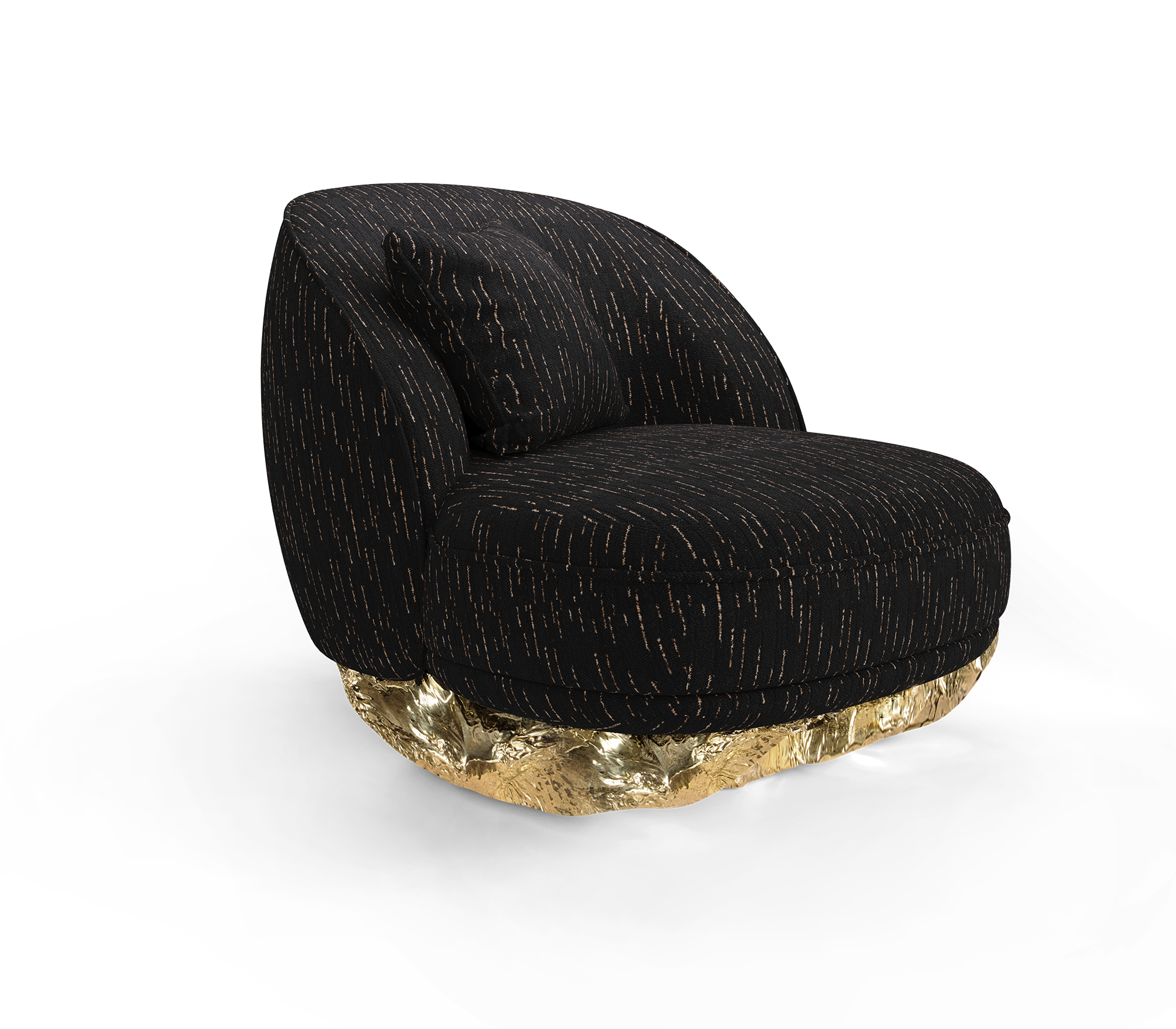 Angora II Black Armchair