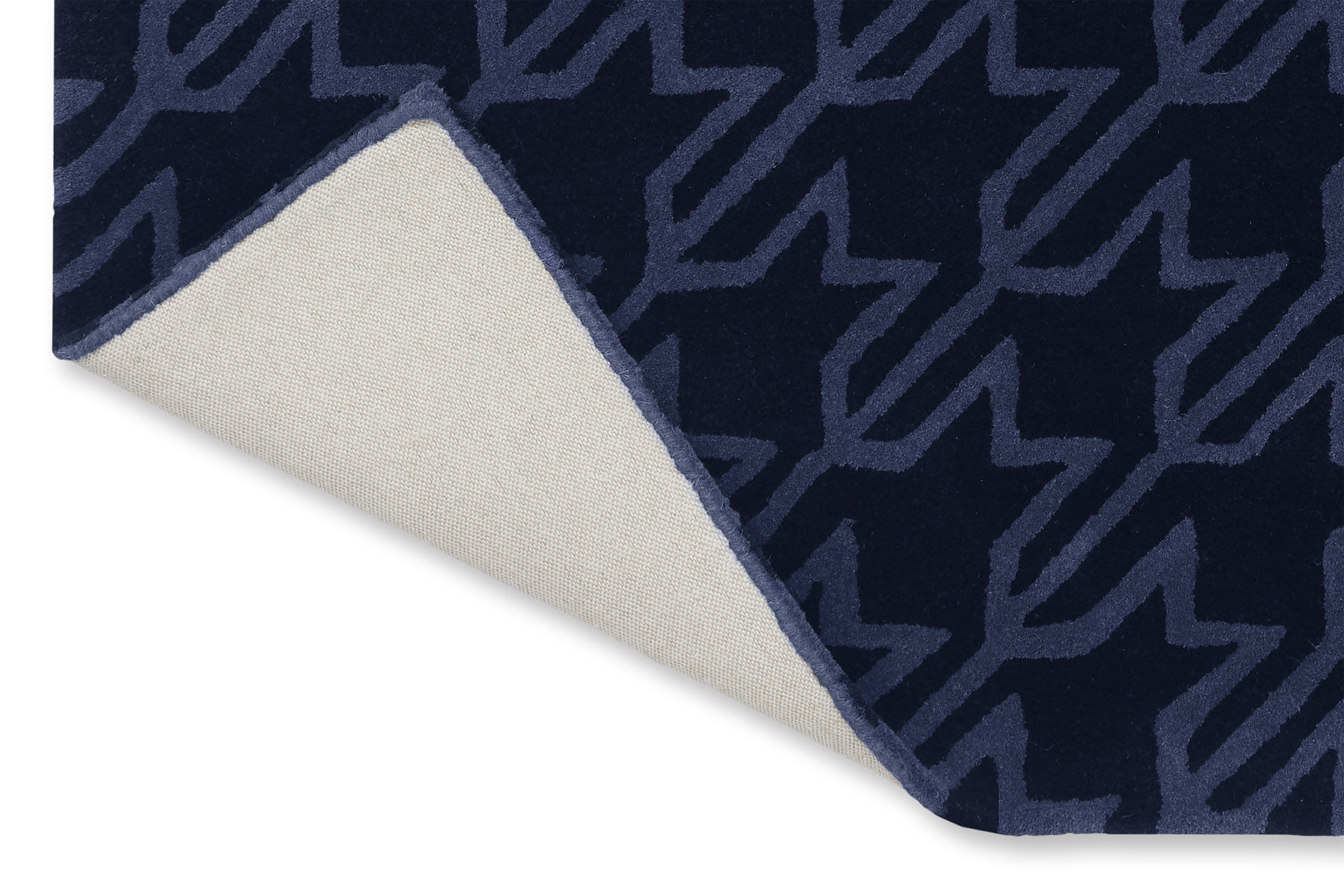 Houndstooth Dark Blue Designer Rug