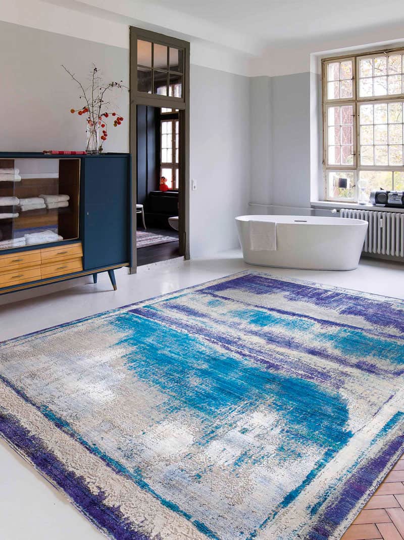 Blue Mix Hand-Woven Rug
