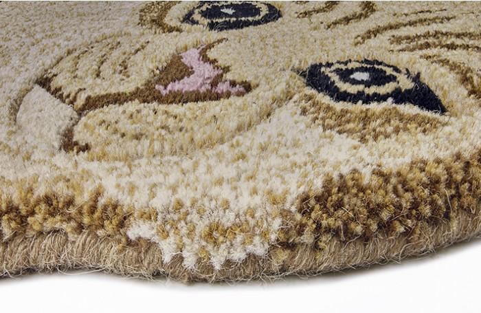 Animals Cat Brown Hand-Tufted Rug
