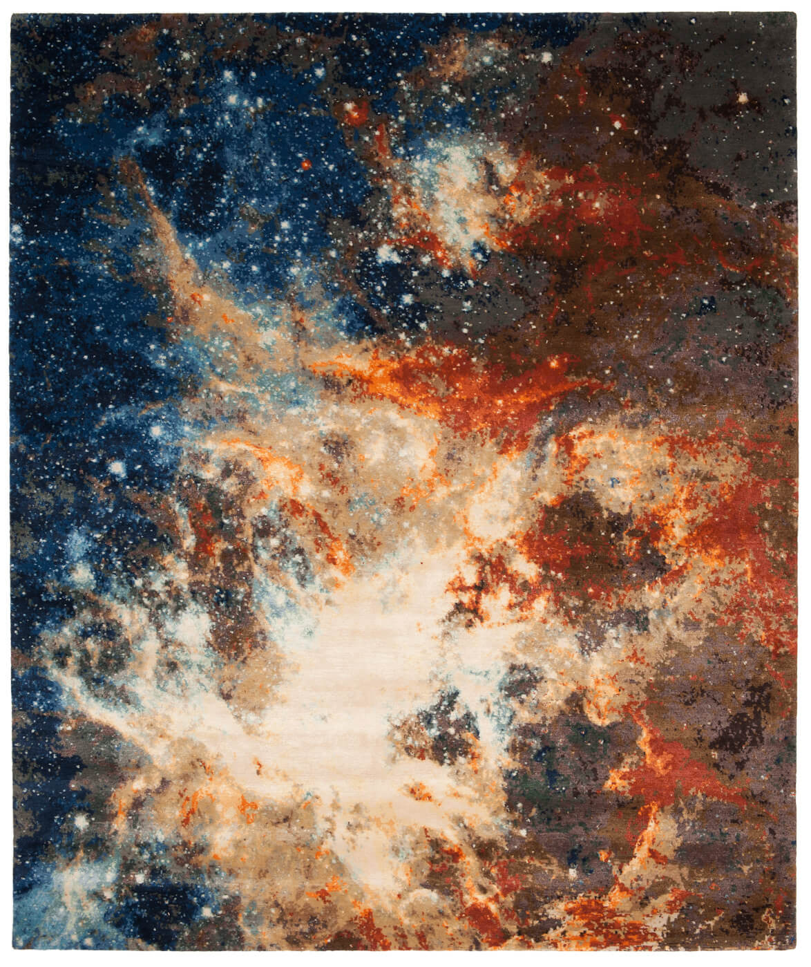 Hand-Knotted Space Rug