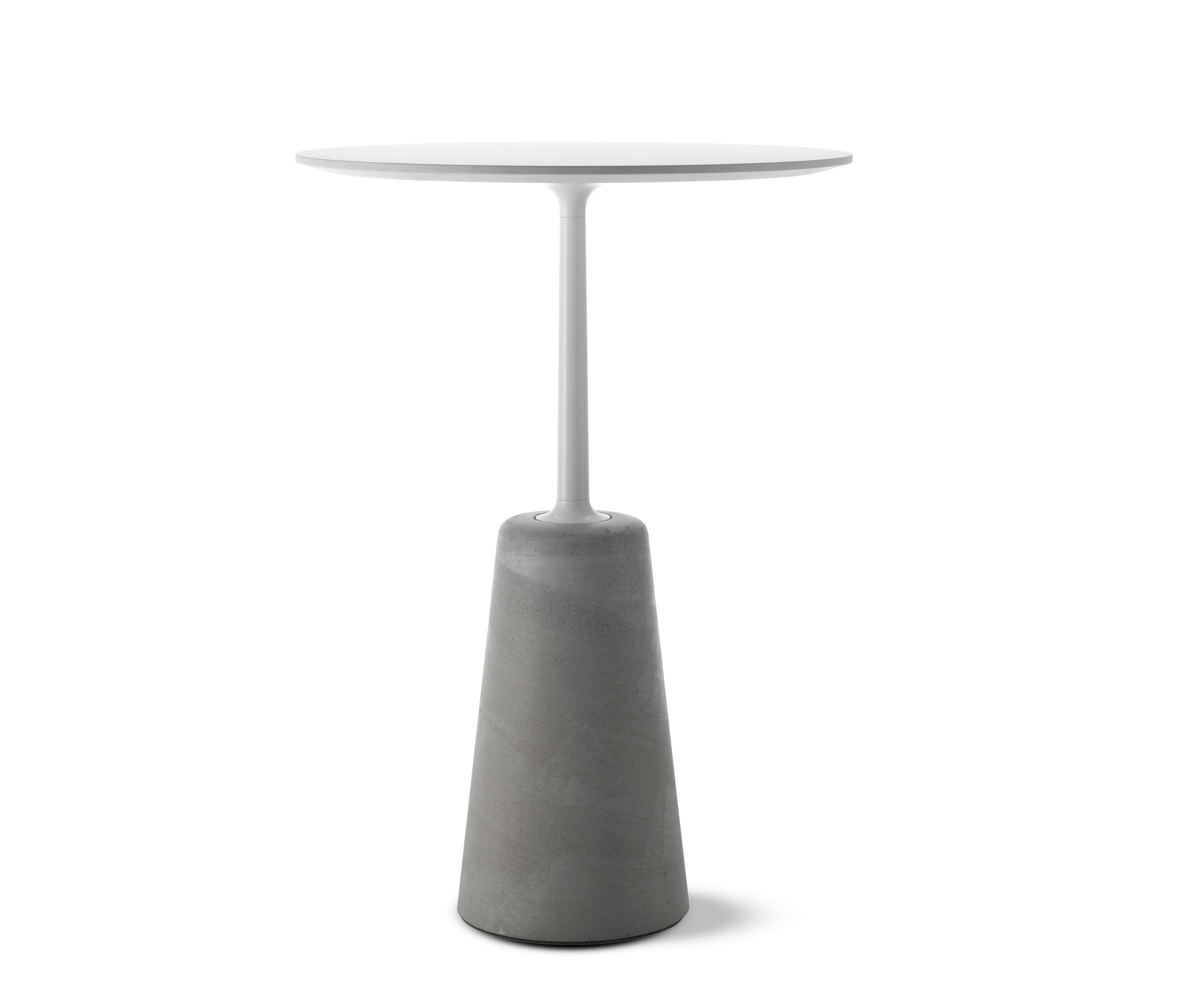 Rock Bar Table ☞ Structure: Cement Anthracite X081 ☞ Top: Matt Lacquered Graphite Grey X082