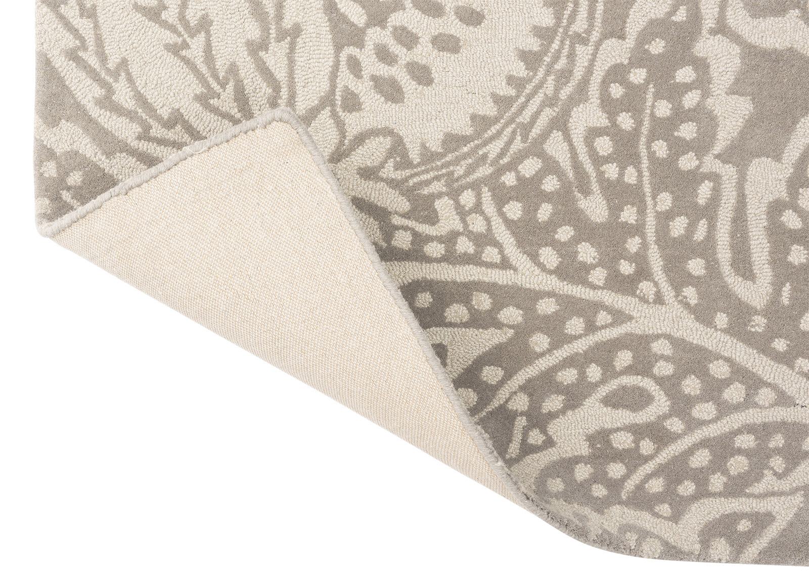 Hand-Tufted Beige Wool Rug