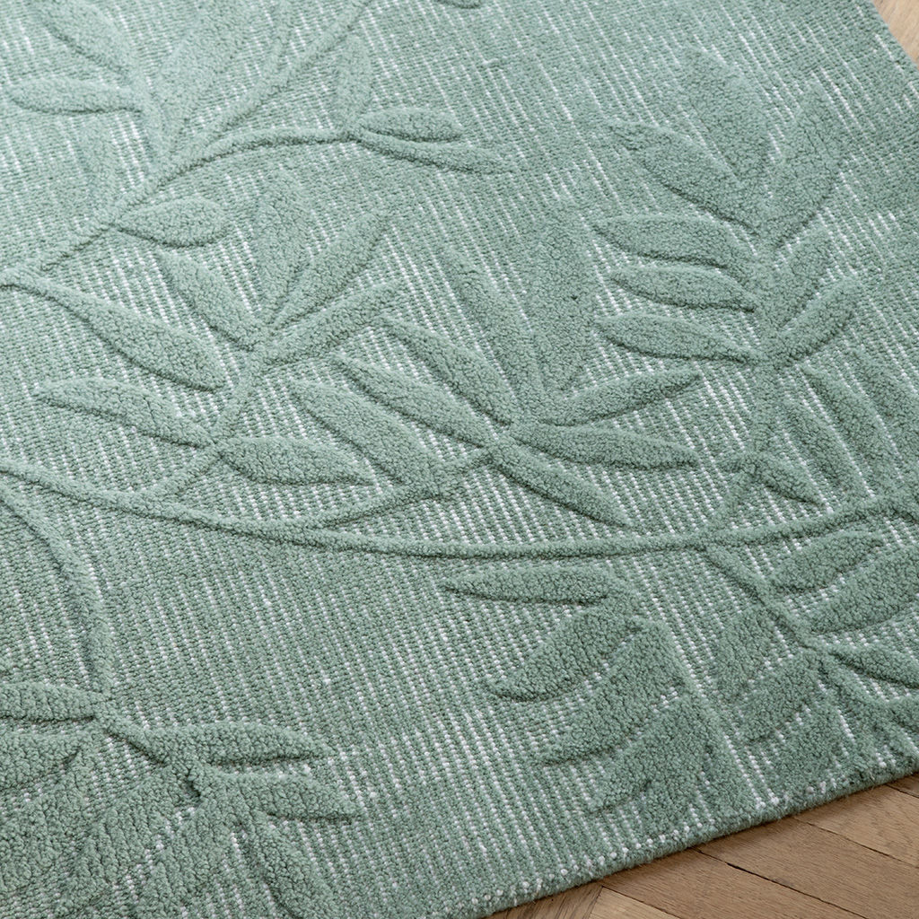 Mari Wool Green Rug ☞ Size: 8' 2" x 11' 6" (250 x 350 cm)