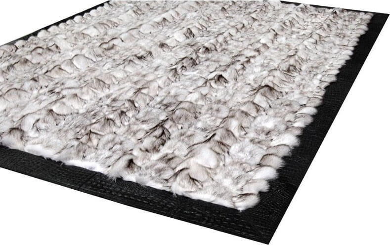 Grey Wolf Real Fur Rug