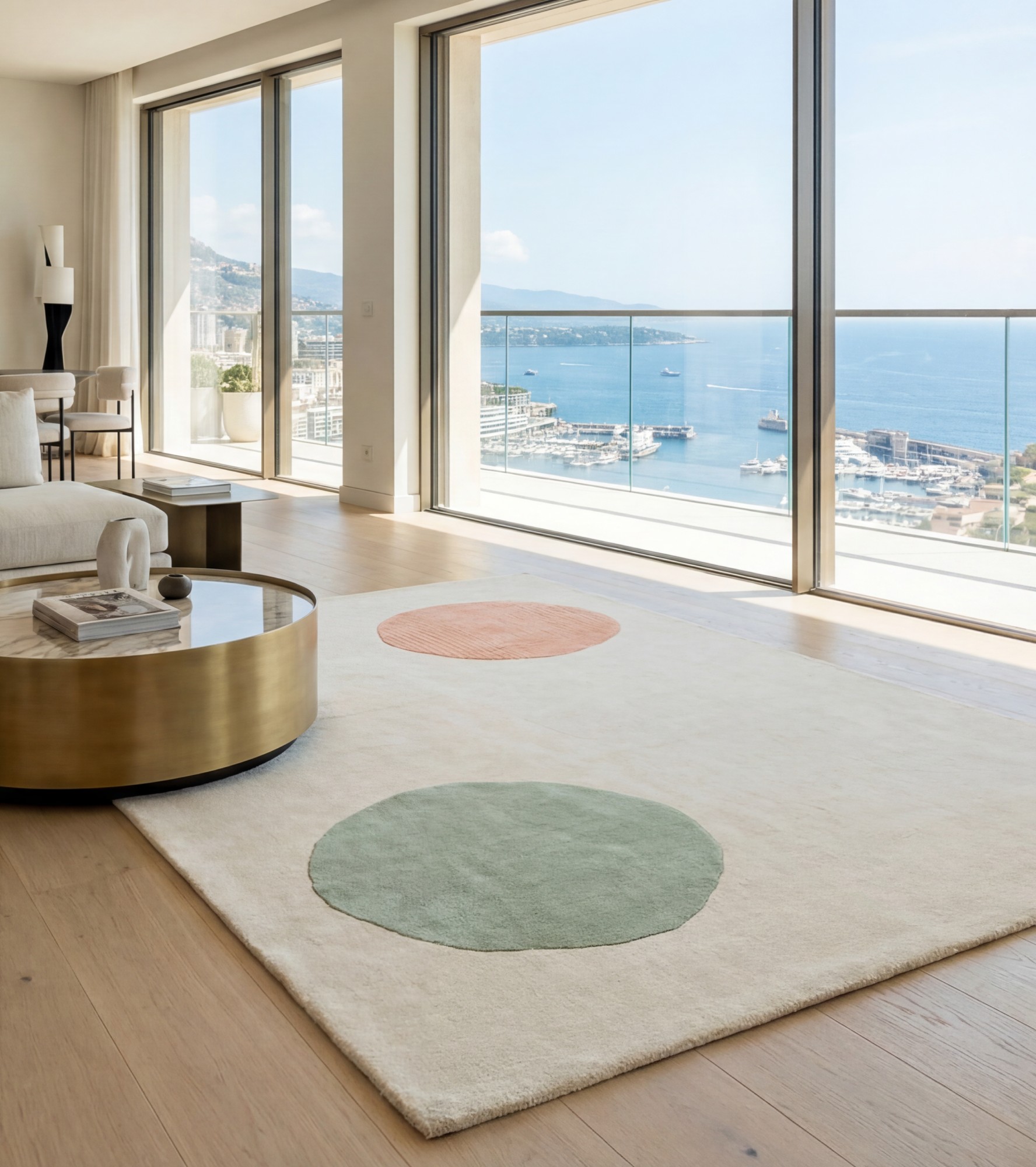 Minimal Dots Color Handcrafted Rug