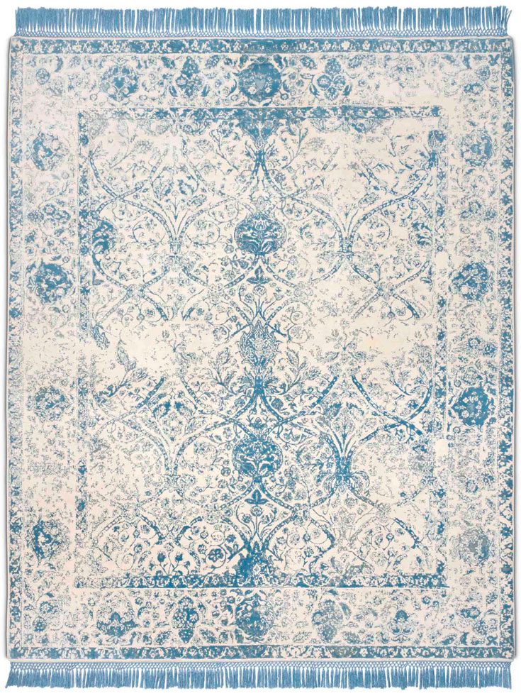 Light Blue Hand Woven Rug