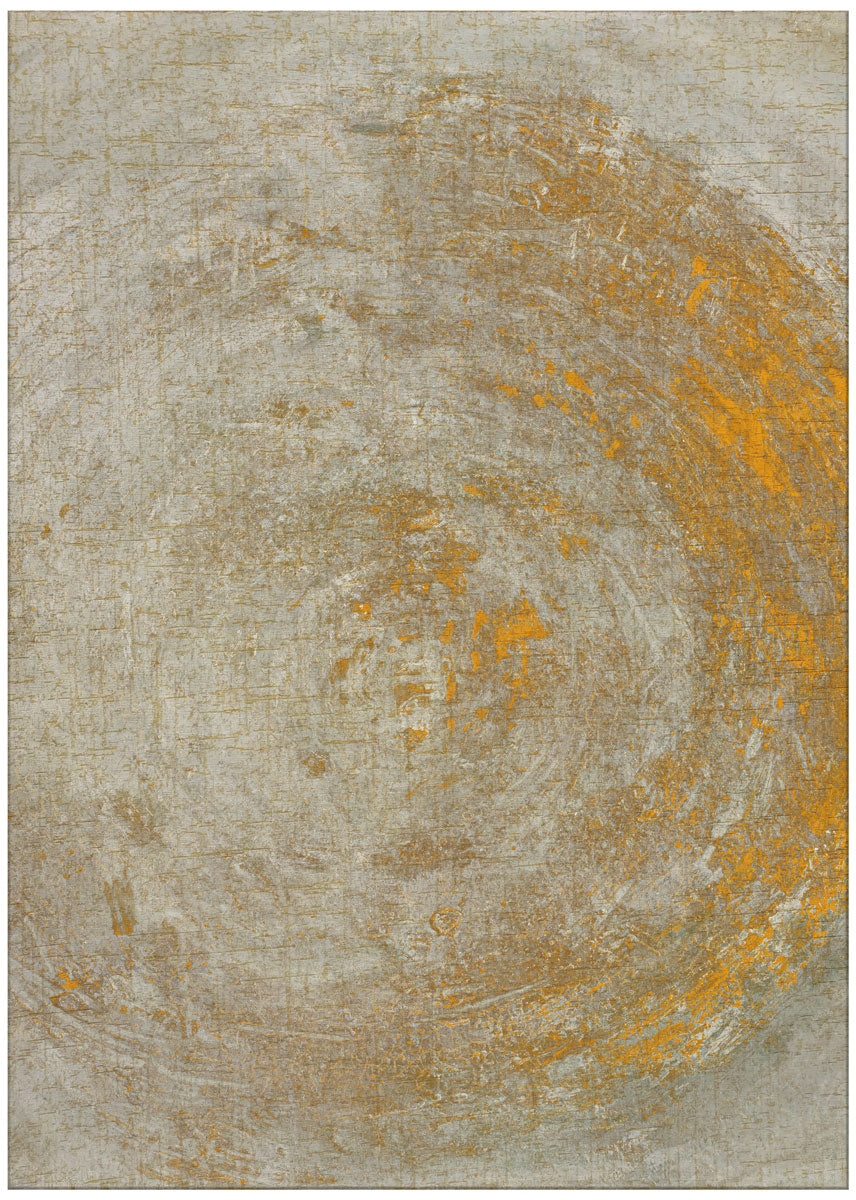 Tornado Flatwoven Gold Rug | Size: 6' 7