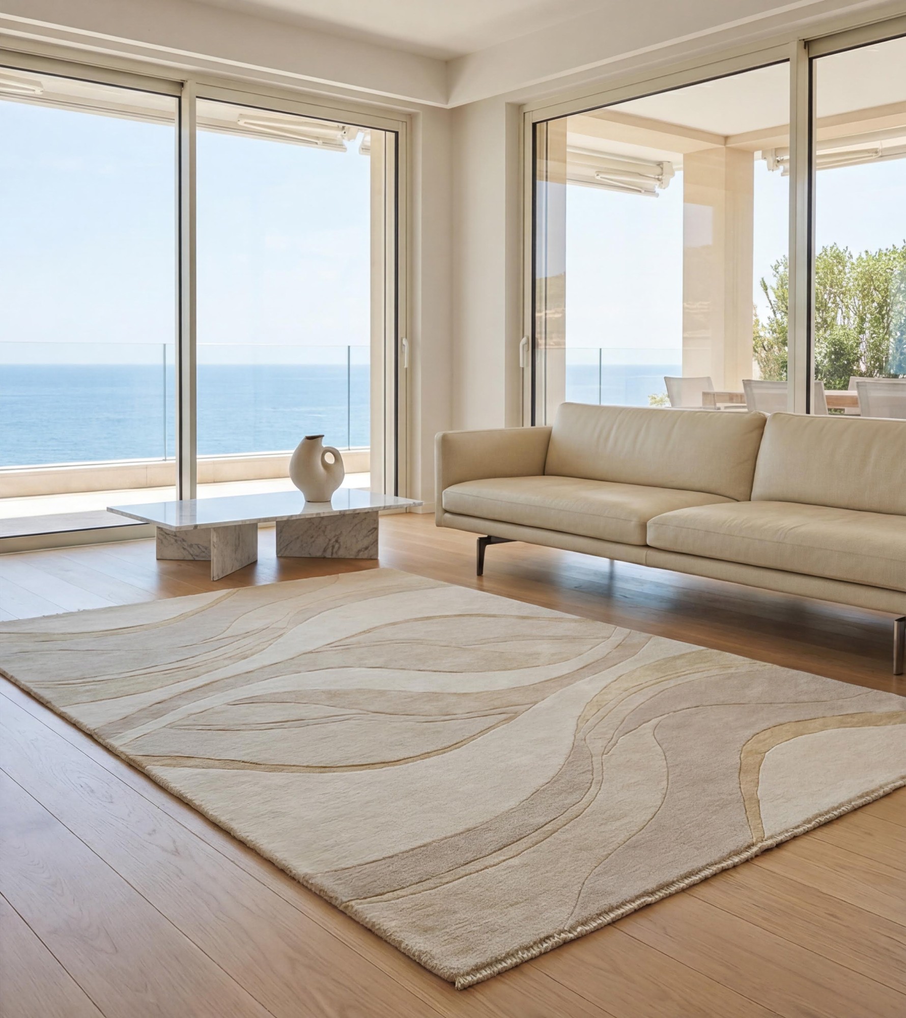 Sand Waves Handcrafted Rug