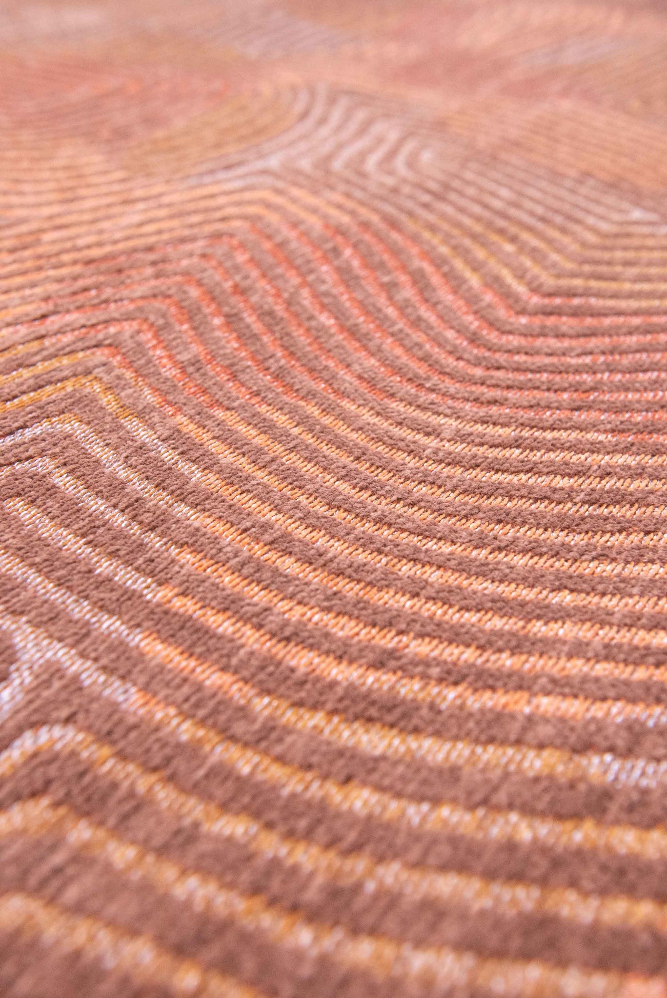Brown Waves Flatwoven Rug