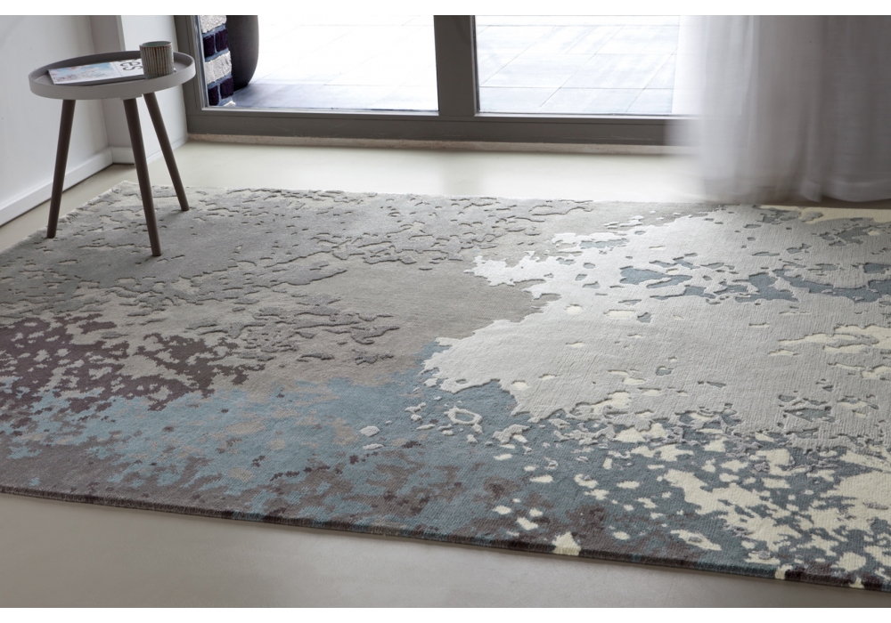 Abstract Hand-Knotted Wool / Viscose Rug
