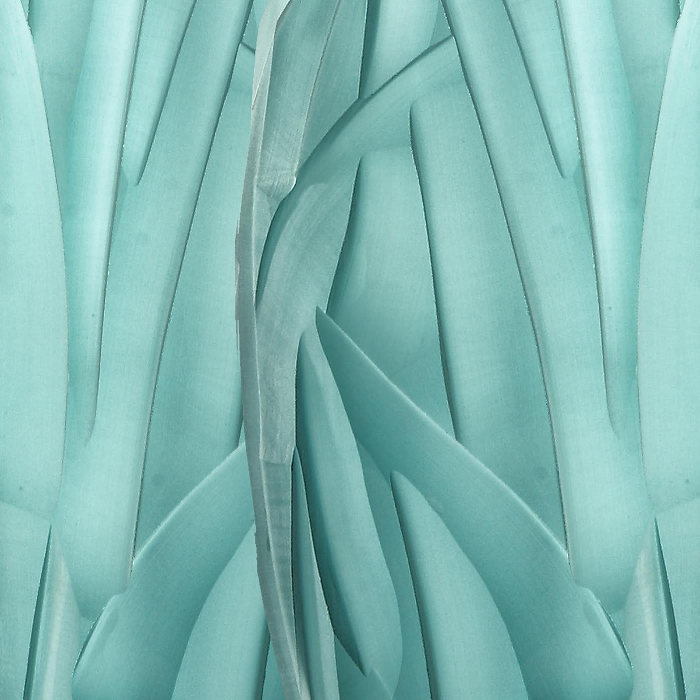 Soft Gold Turquoise Crystal Table Lamp
