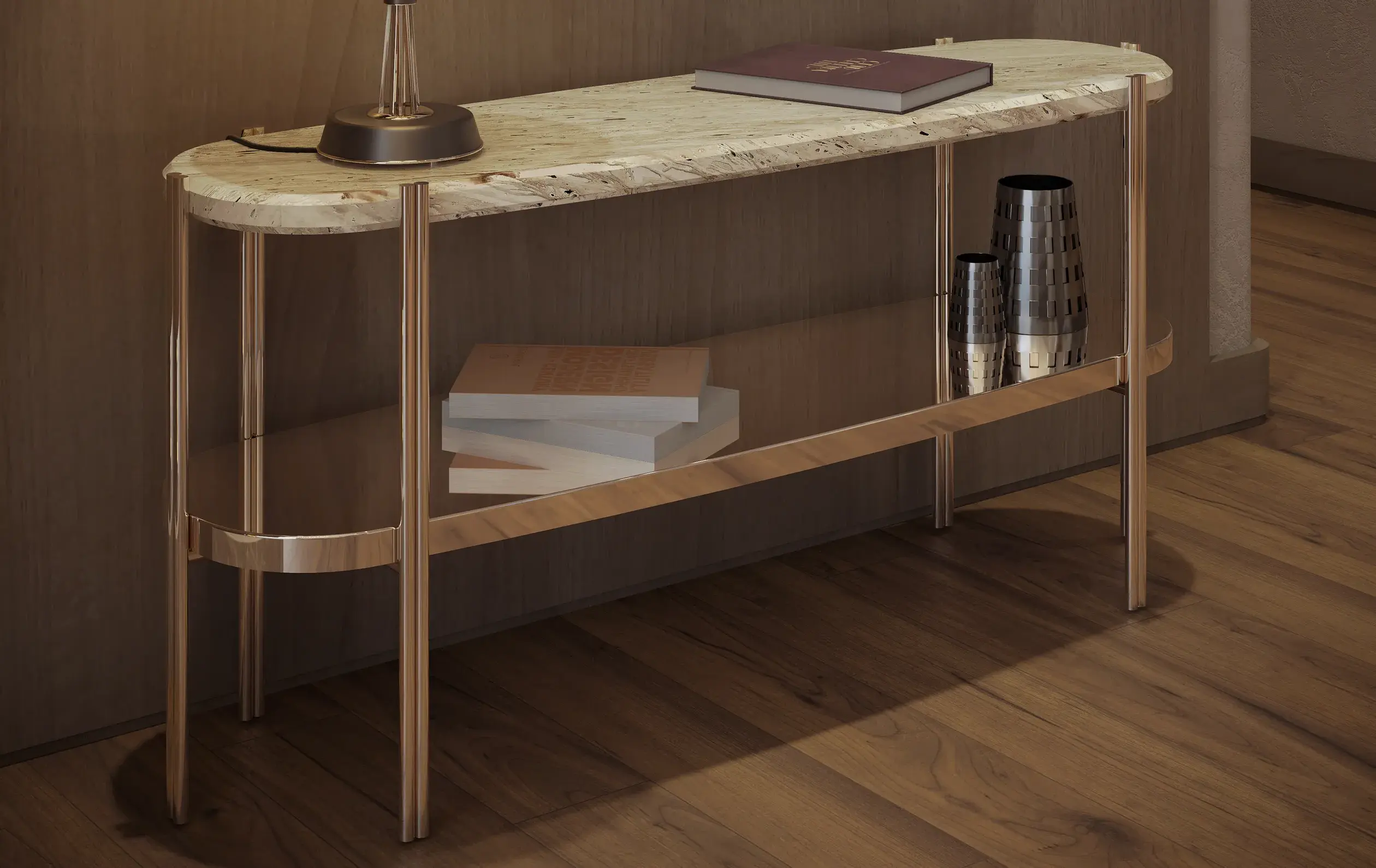 Crest Long Side Table - 1
