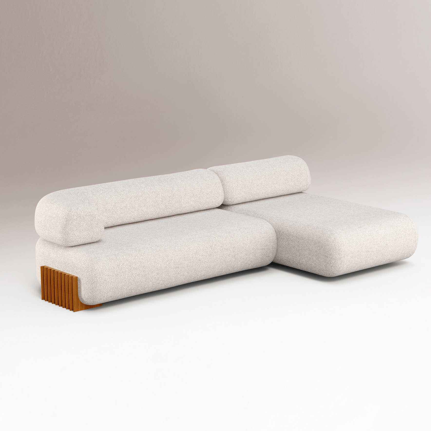 Carmel Wood Modular Sofa - 1