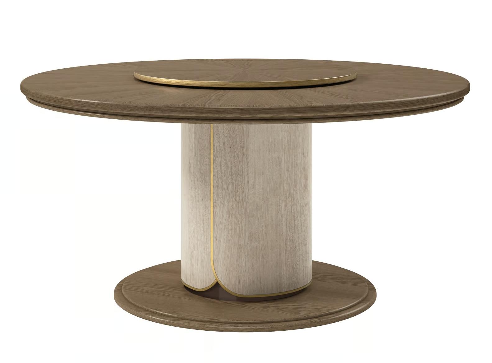 Modern Italian Round Table ☞ Configuration: With Lazy Susan