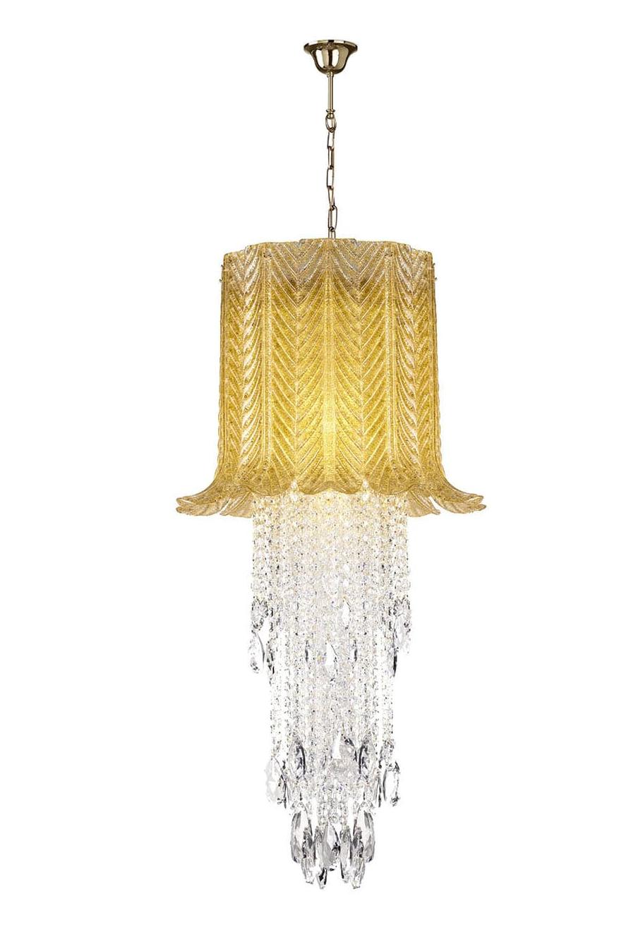 Murano Glass Leaf Chandelier