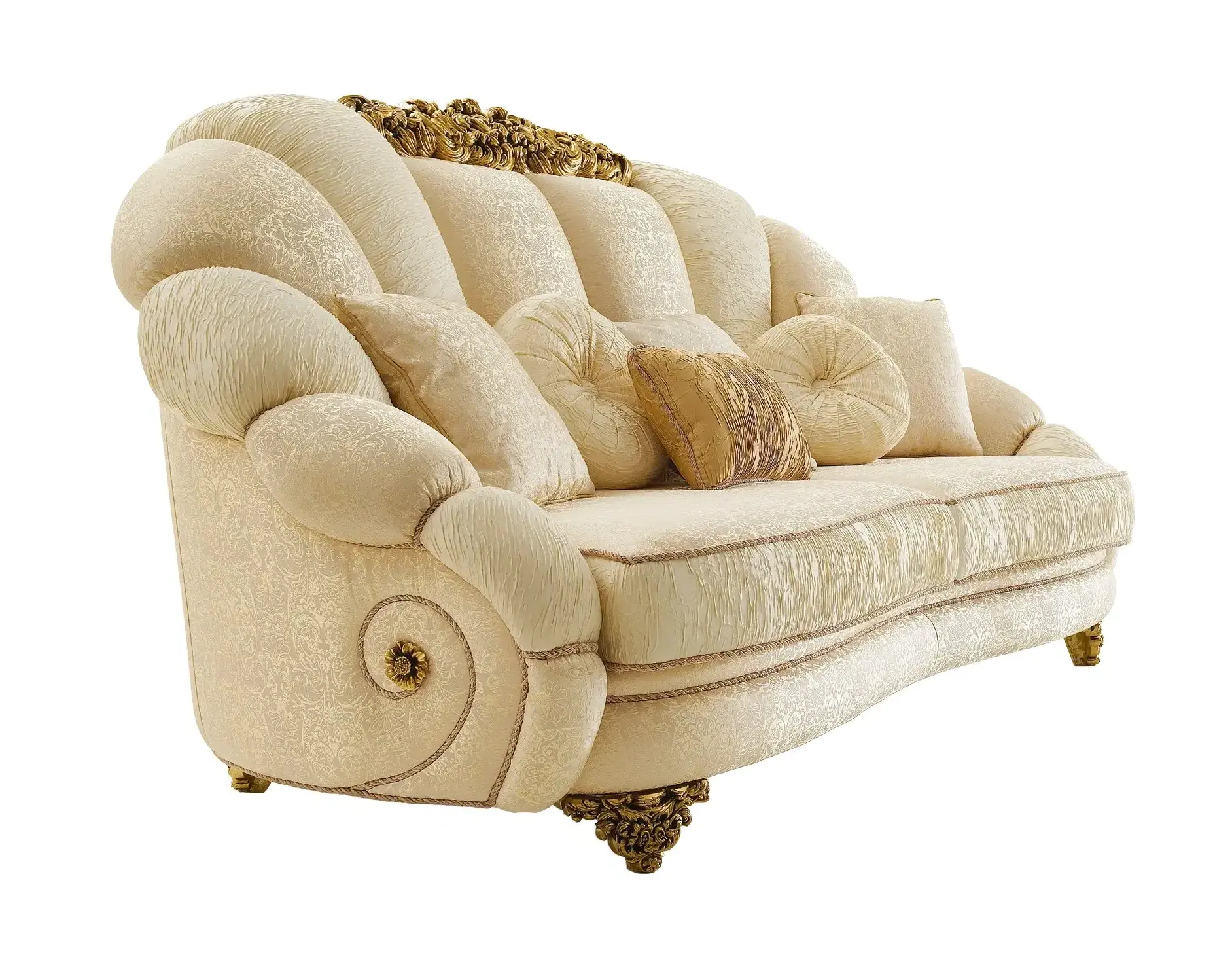 Royal Italian Fabric Sofa | Configuration: 3-Seat