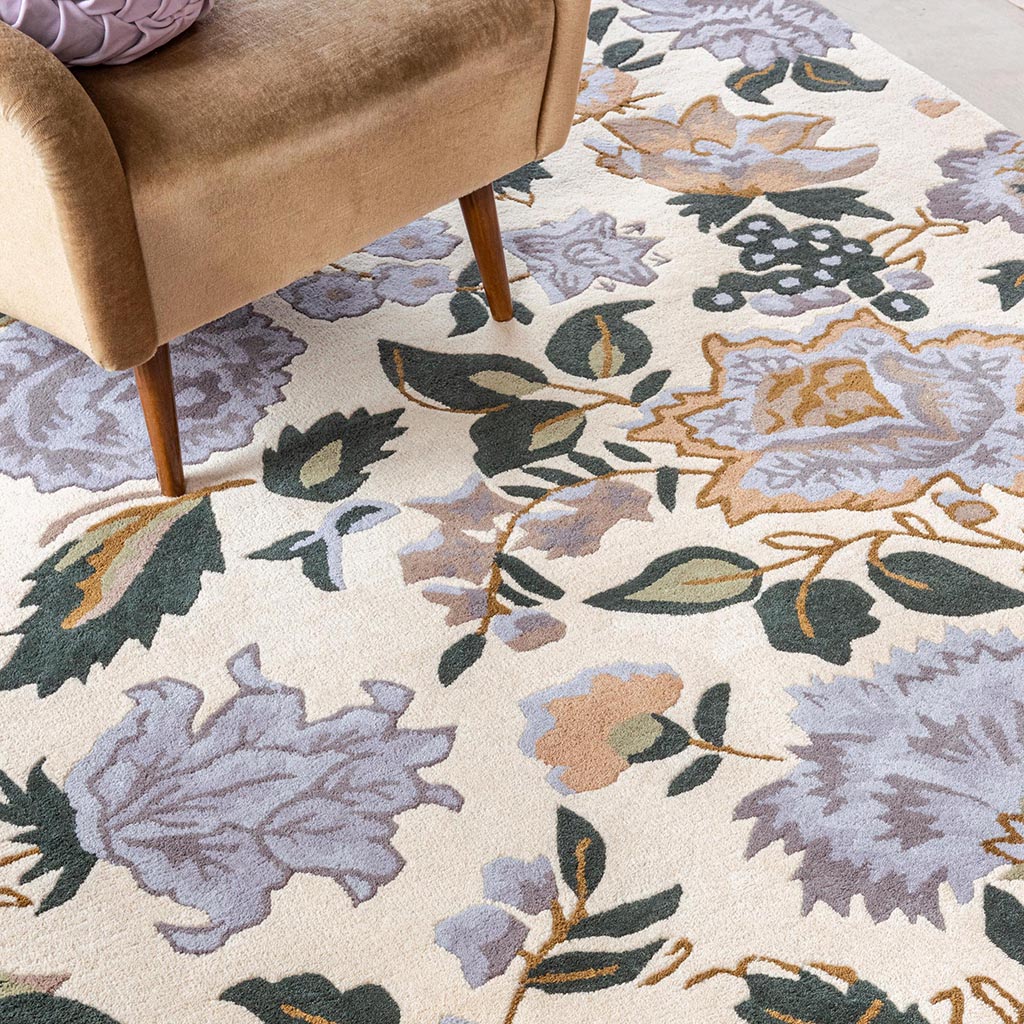Heather Purple Floral Rug