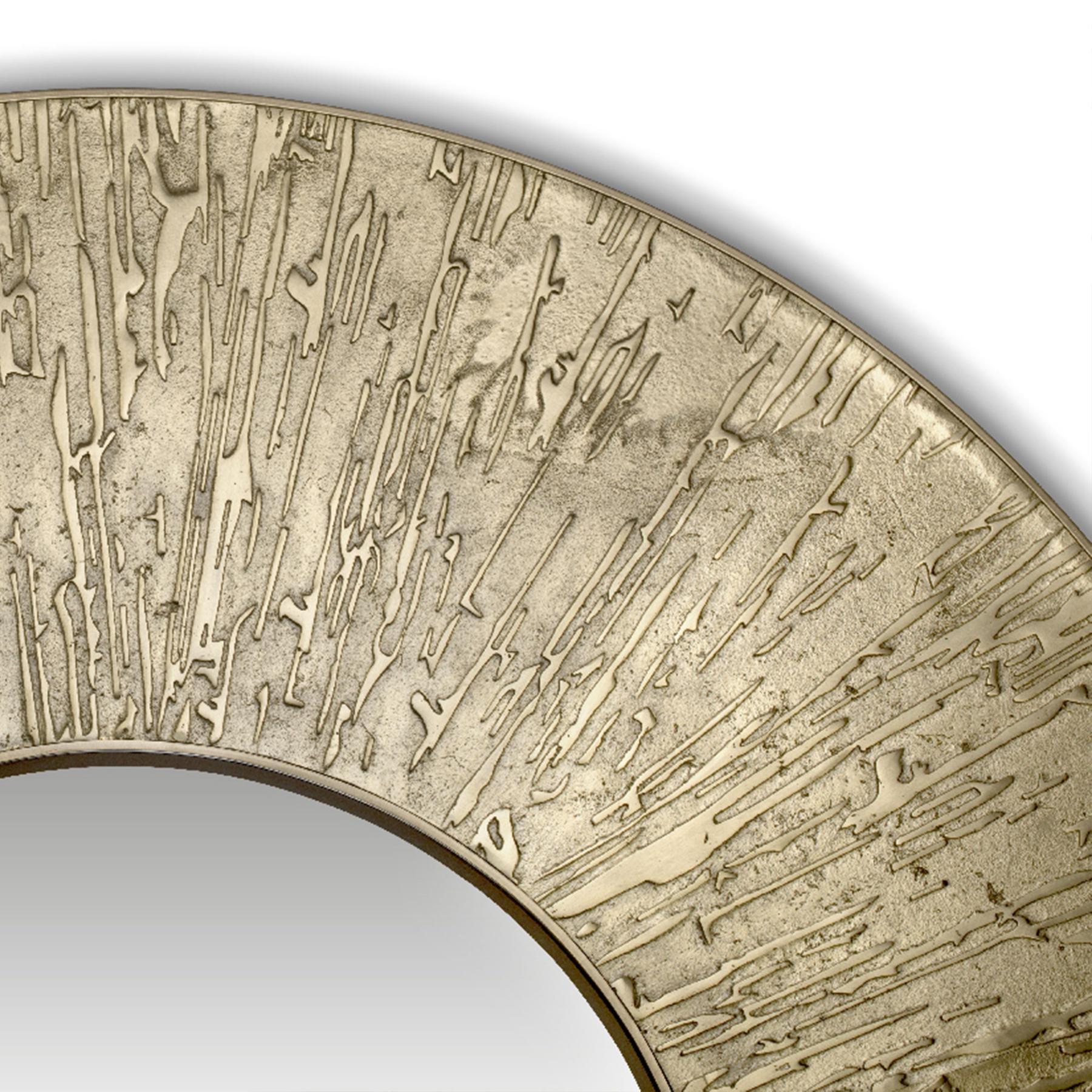 Round Brass Accent Mirror