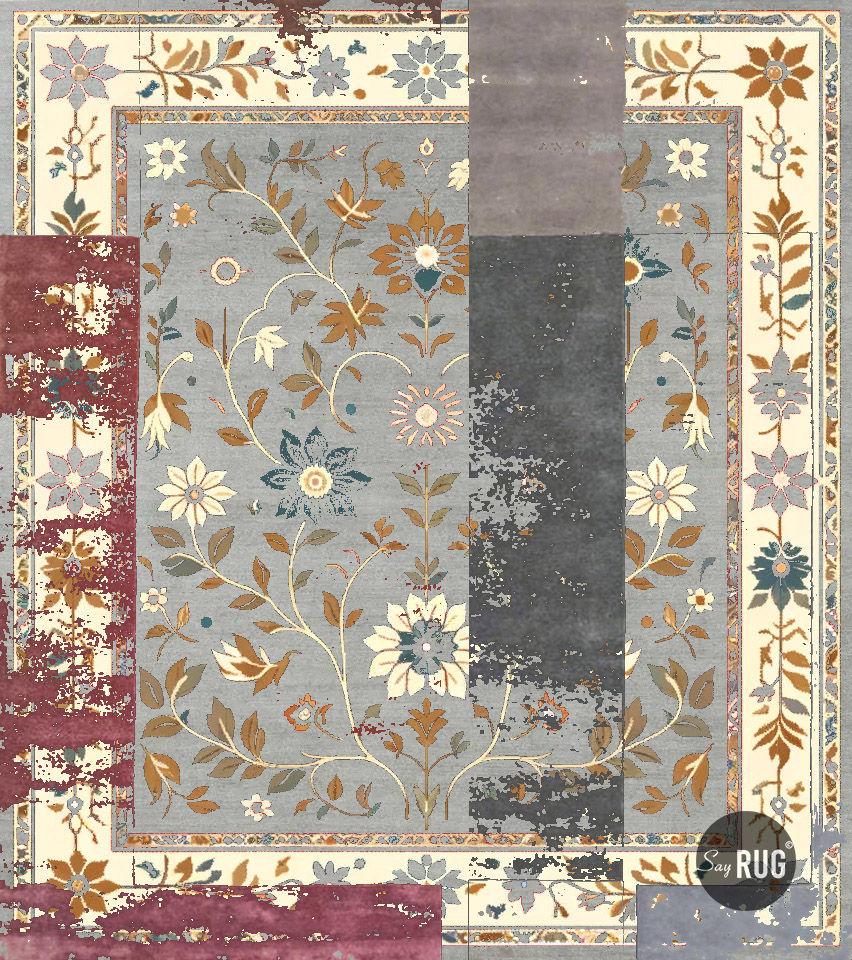 Chennai Grey Geometry Designer Rug