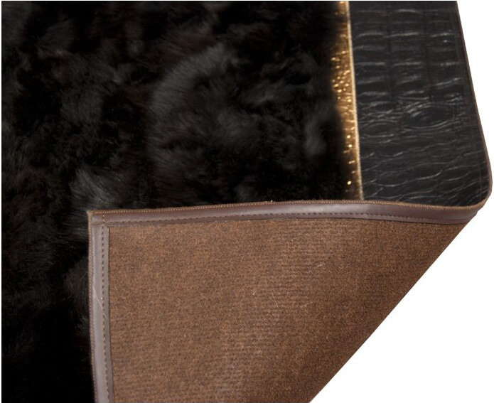 Tuscany Brown/Gold Real Fur Rug | Size: 8' 10