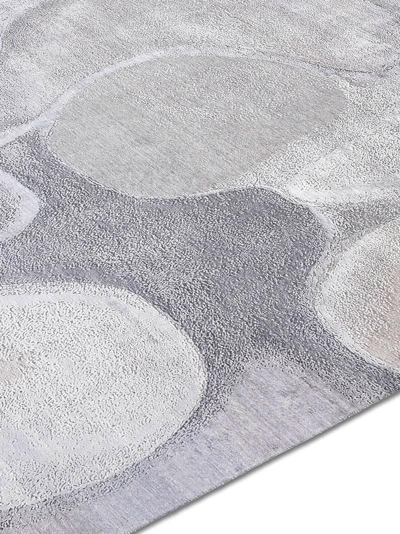 Silver Hand-Woven Rug