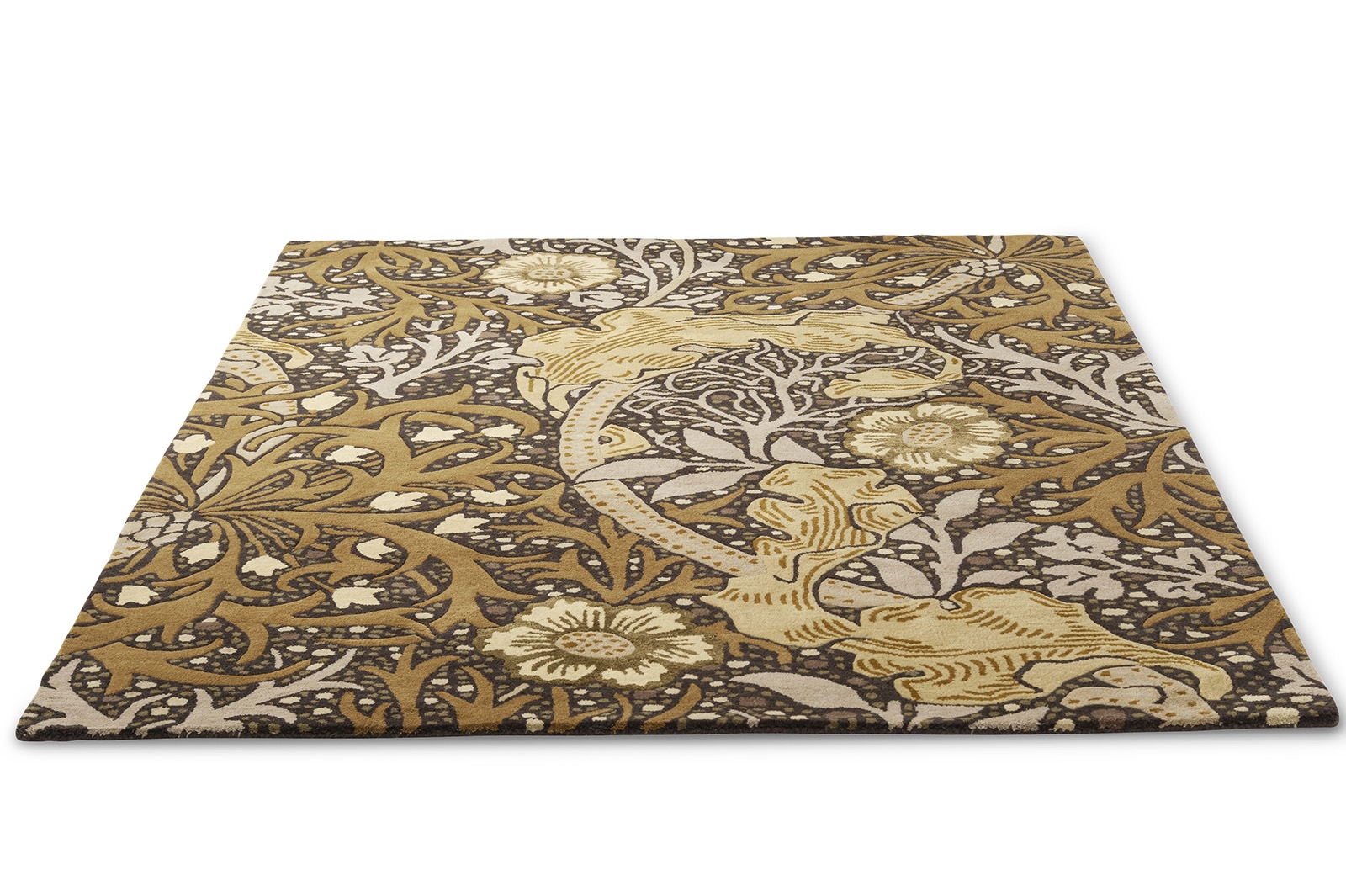 Seaweed Designer Yellow Handtufted Rug