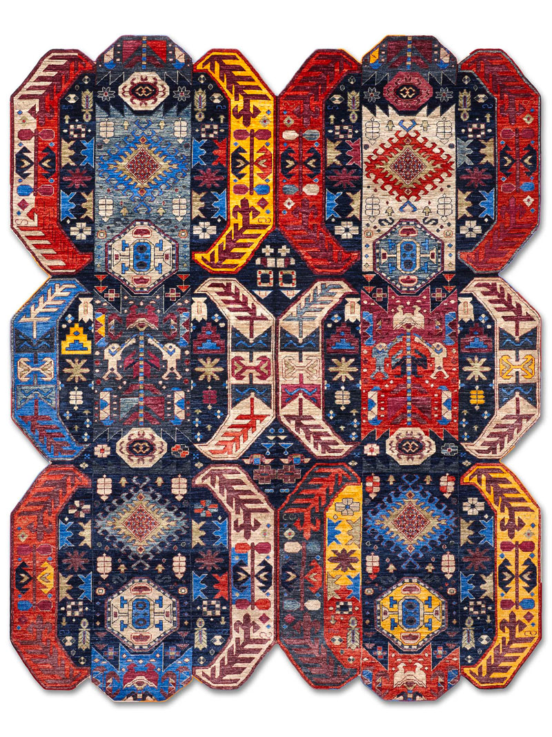 Multishape Hand-Woven Rug