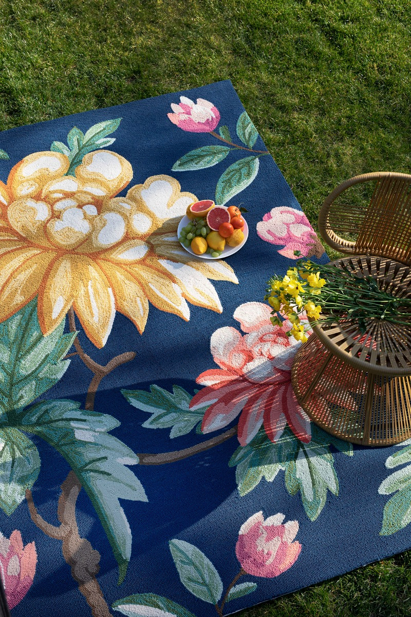 Garden Navy Outdoor Rug