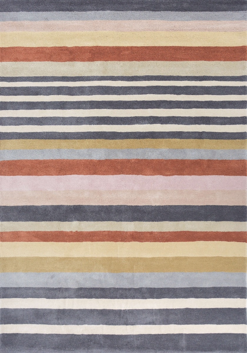 Striped Multicolour Wool Rug