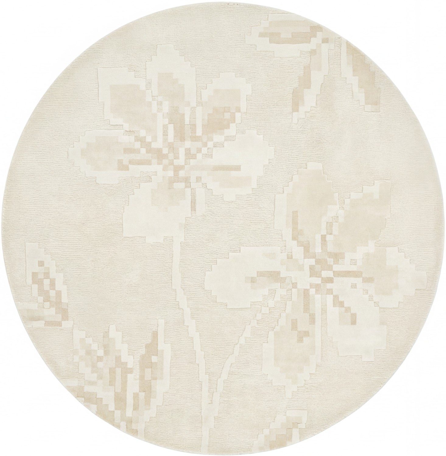 Ivory Rosette Luxury Rug