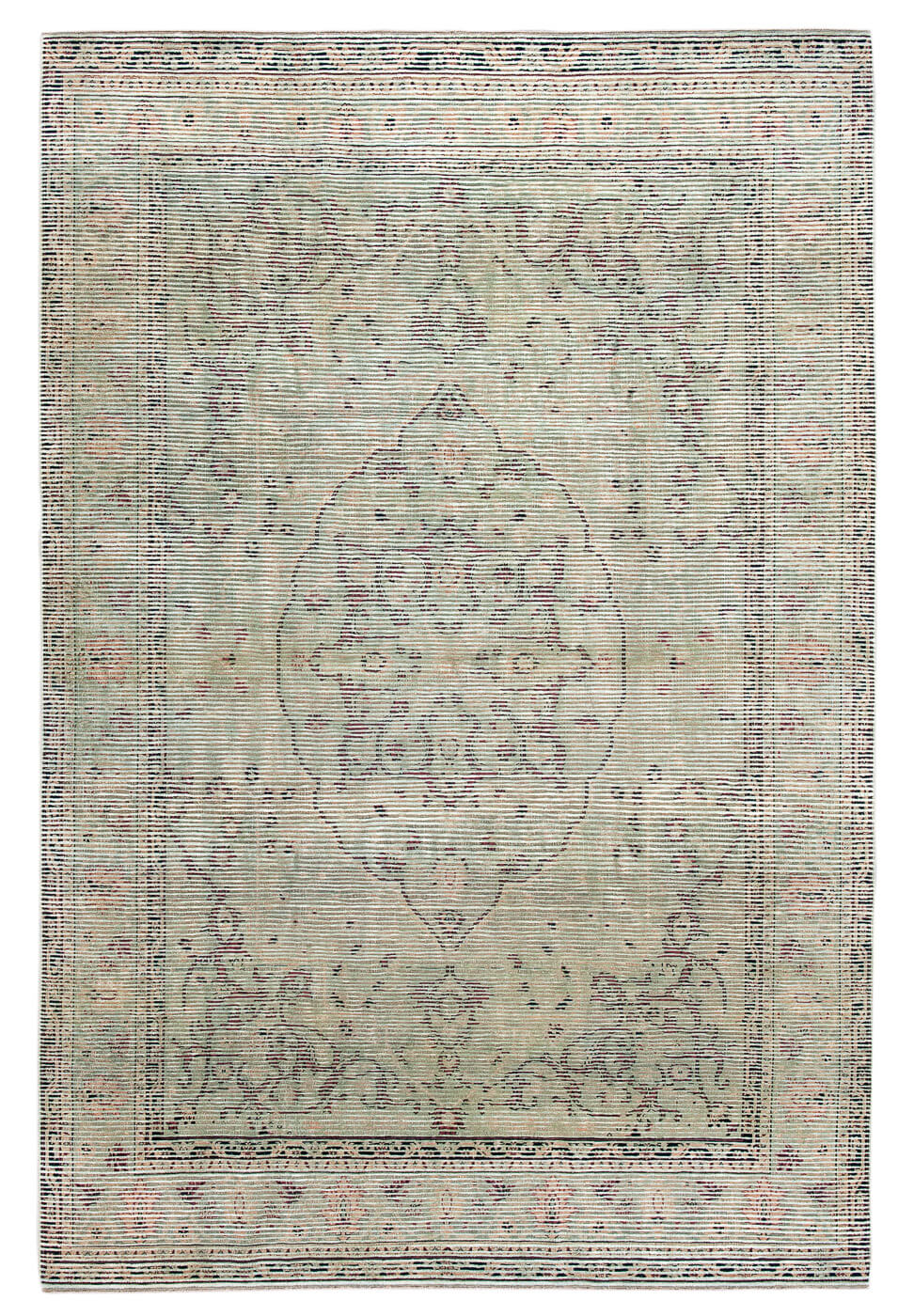 Tabriz Hand-knotted Green Rug