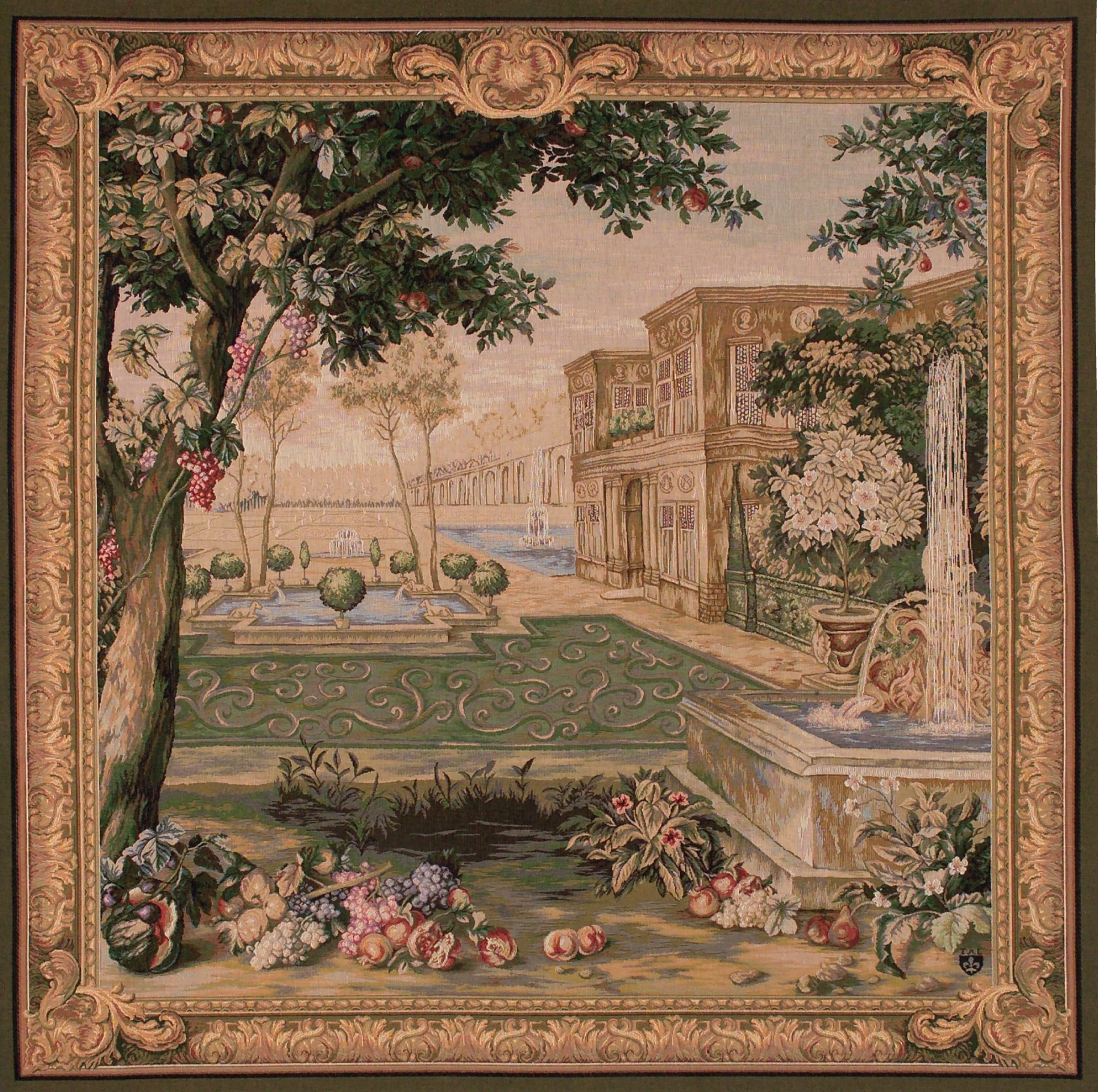 Greenery and Birds Artwork Tapestry