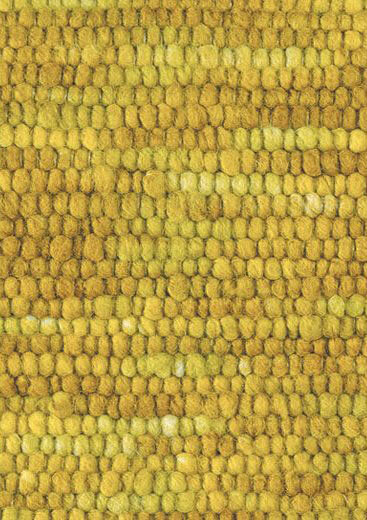 Yellow Wool Handwoven Handmade Rug | Size: 5' 7