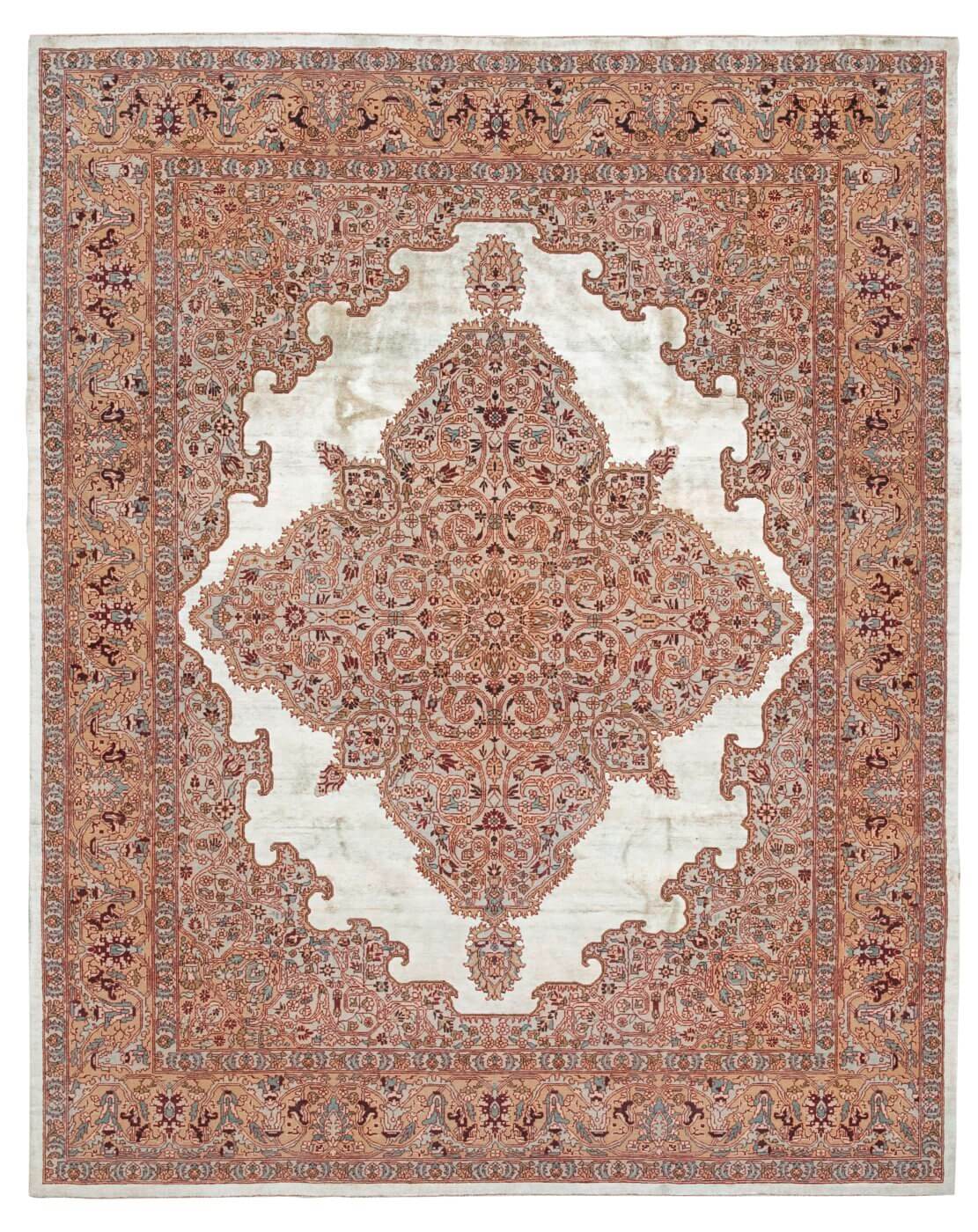 Tabriz Hand-knotted Brown Rug