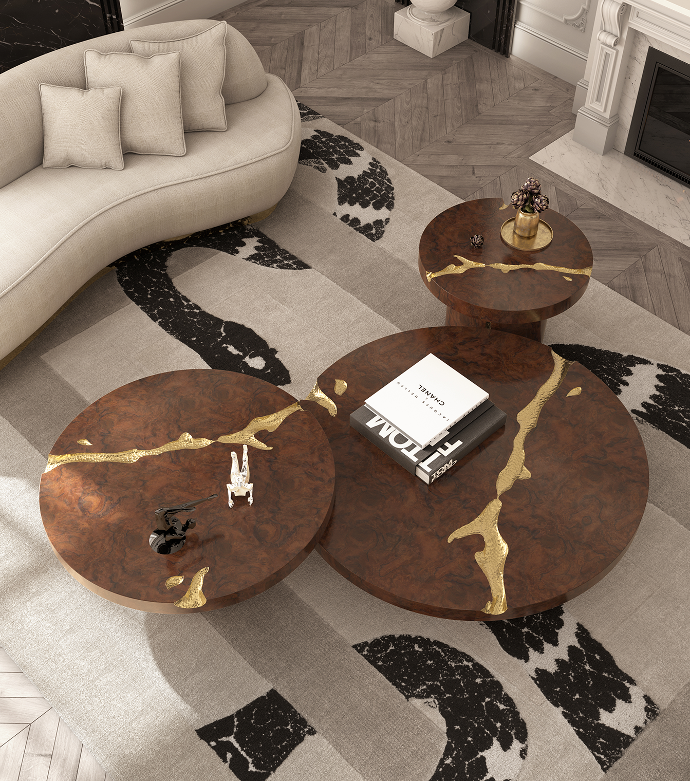 Dominion Luxe 3-Piece Center Table Set