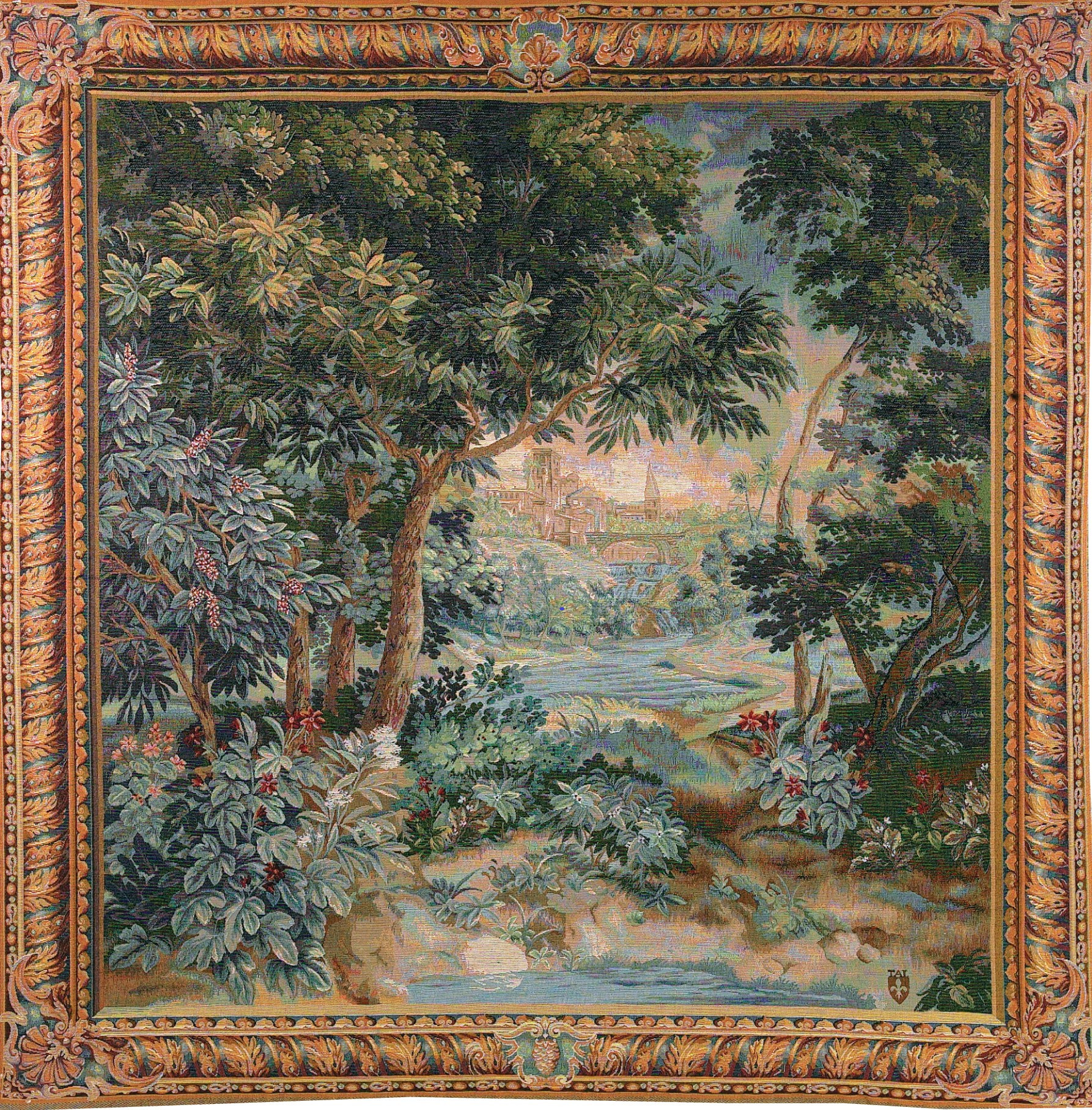 Verdure Cascade (Square) Tapestry