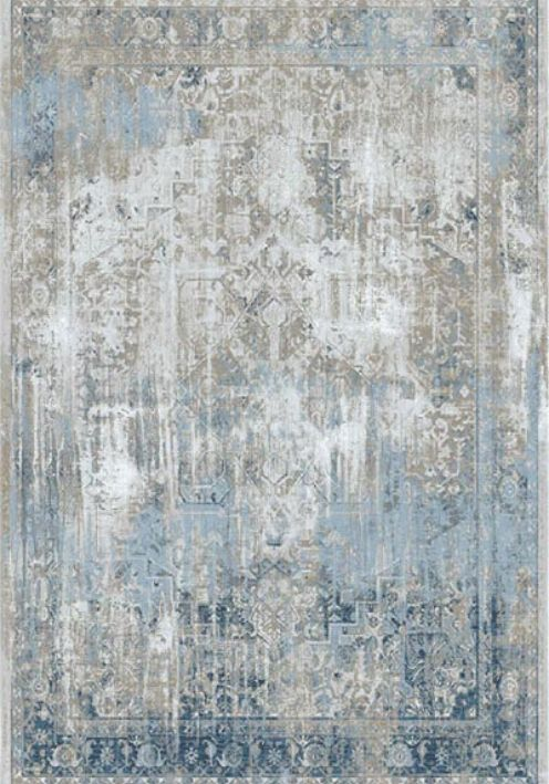 Amazzonia Grey / Blue Outdoor Rug ☞ Size: 5' 3" x 7' 9" (160 x 235 cm)