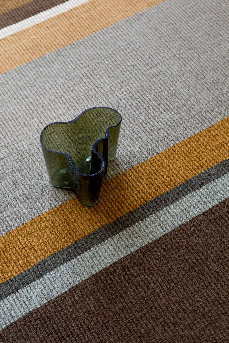 Artisan Stack Ochre Handwoven Rug ☞ Size: 5' 3" x 7' 7" (160 x 230 cm)