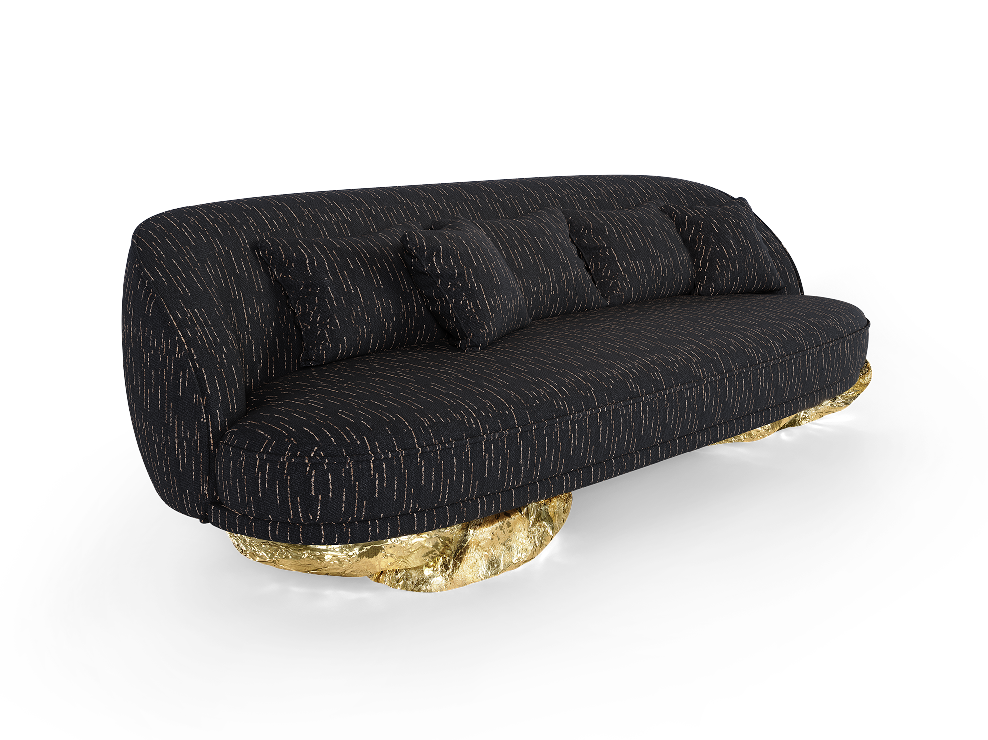 Angora Black Sofa